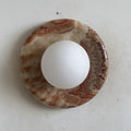 Red Marble Wall Sconce-Lighting > Wall Lights-casanuva-20cmx20cm-Red Jade L07-casanuva