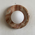 Red Marble Wall Sconce-Lighting > Wall Lights-casanuva-20cmx20cm-Red Jade L10-casanuva