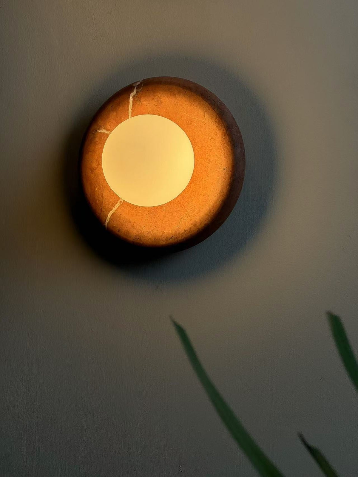 Red Marble Wall Sconce-Lighting > Wall Lights-casanuva-casanuva