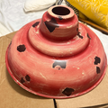 Red Rust Dome Pendant Light 1-Light Retro Design-Lighting > Pendant Lights-casanuva-casanuva