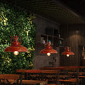 Red Rust Dome Pendant Light 1-Light Retro Design-Lighting > Pendant Lights-casanuva-casanuva