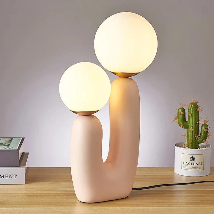Resin Cactus Table Lamp Natural Design-Lighting > Table Lamps-casanuva-Pink-casanuva