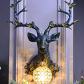 Resin Deer Head Wall Sconce Lamp 1-Light Retro Design-Lighting > Wall Lights-casanuva-220V-240V-Blue-casanuva