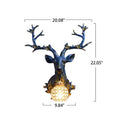 Resin Deer Head Wall Sconce Lamp 1-Light Retro Design-Lighting > Wall Lights-casanuva-casanuva
