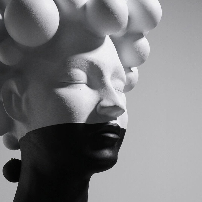 Resin Mysterious Woman Statue Nazla-Home Decor > Sculptures & Figurines-casanuva-casanuva
