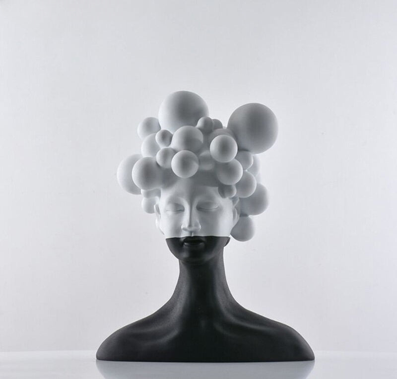 Resin Mysterious Woman Statue Nazla-Home Decor > Sculptures & Figurines-casanuva-casanuva