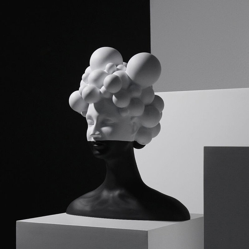 Resin Mysterious Woman Statue Nazla-Home Decor > Sculptures & Figurines-casanuva-Resin-casanuva