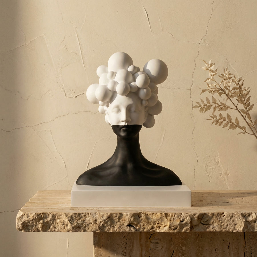 Resin Mysterious Woman Statue Nazla-Home Decor > Sculptures & Figurines-casanuva-casanuva