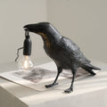 Resin Table Lamp with Raven Design-Lighting > Table Lamps-casanuva-casanuva