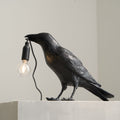 Resin Table Lamp with Raven Design-Lighting > Table Lamps-casanuva-casanuva