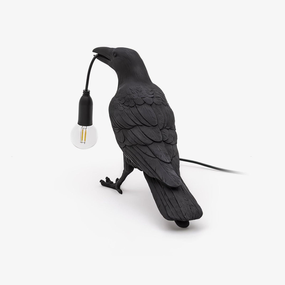 Resin Table Lamp with Raven Design-Lighting > Table Lamps-casanuva-casanuva