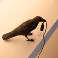 Resin Table Lamp with Raven Design-Lighting > Table Lamps-casanuva-casanuva