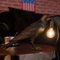 Resin Table Lamp with Raven Design-Lighting > Table Lamps-casanuva-casanuva