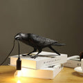 Resin Table Lamp with Raven Design-Lighting > Table Lamps-casanuva-casanuva