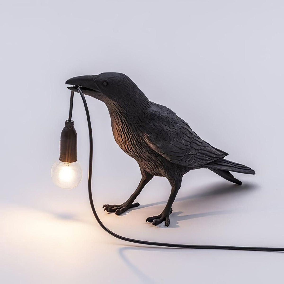 Resin Table Lamp with Raven Design-Lighting > Table Lamps-casanuva-casanuva