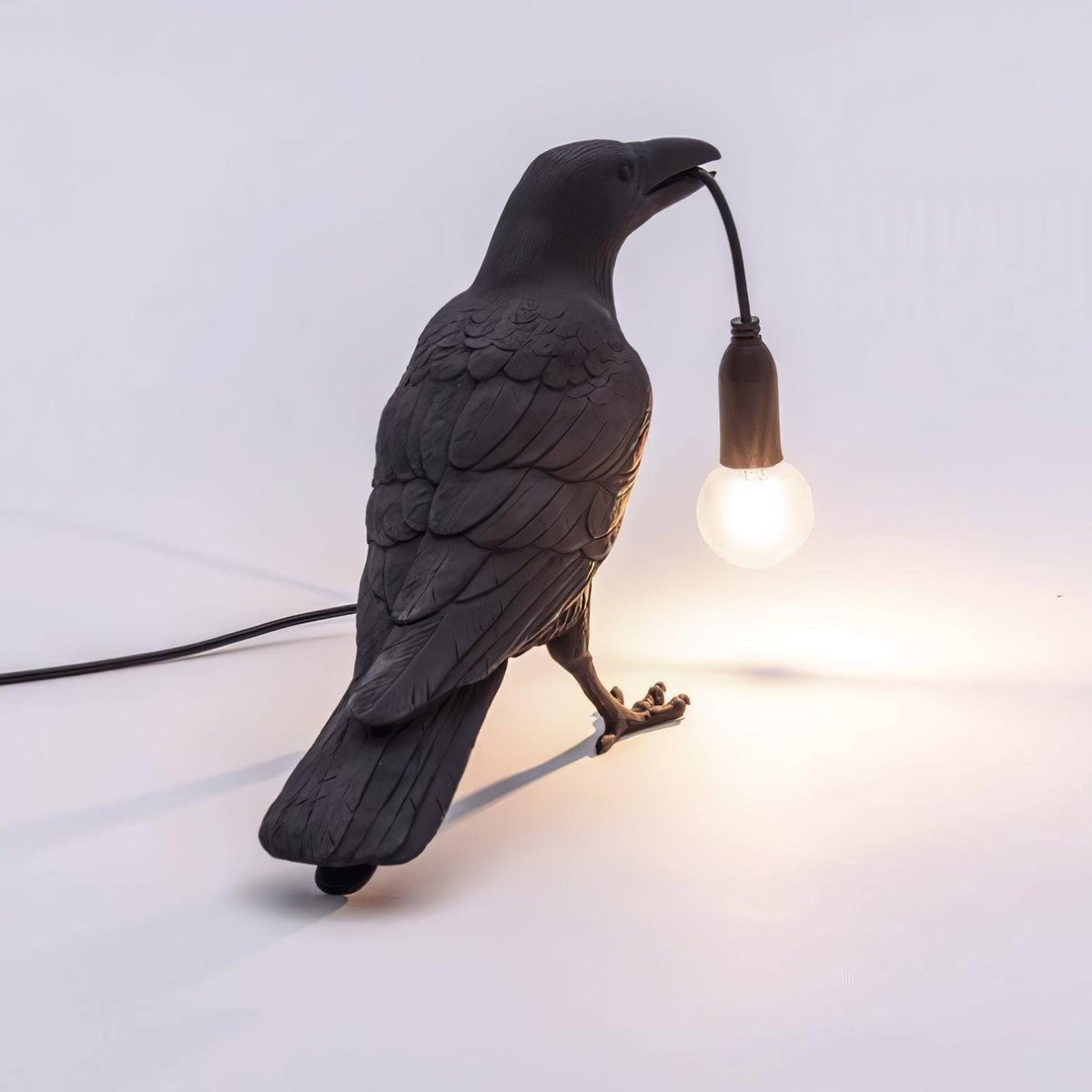 Resin Table Lamp with Raven Design-Lighting > Table Lamps-casanuva-casanuva