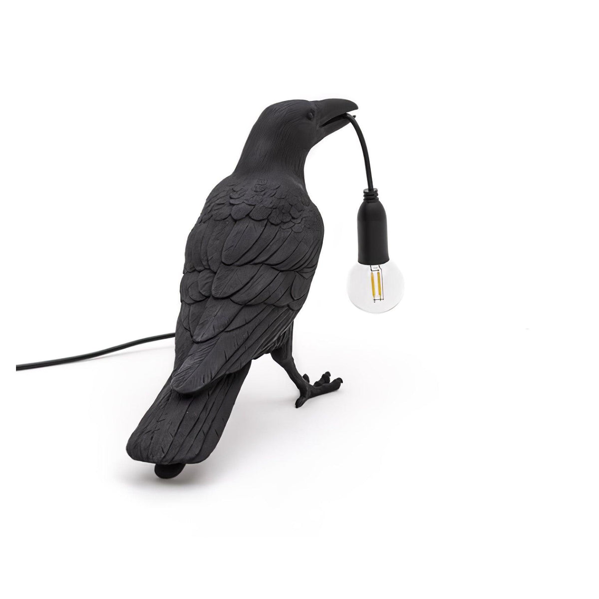 Resin Table Lamp with Raven Design-Lighting > Table Lamps-casanuva-casanuva