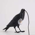 Resin Table Lamp with Raven Design-Lighting > Table Lamps-casanuva-casanuva
