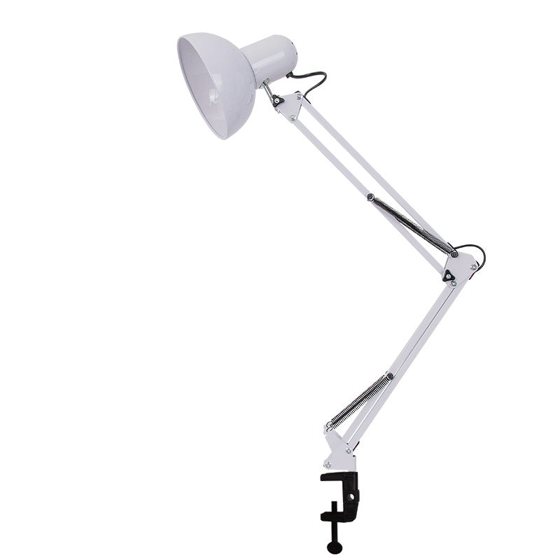 Retractable Long Arm Clip Table Lamp ABS 1-Light for Bedroom-Lighting > Table Lamps-casanuva-White-100V-120V-casanuva