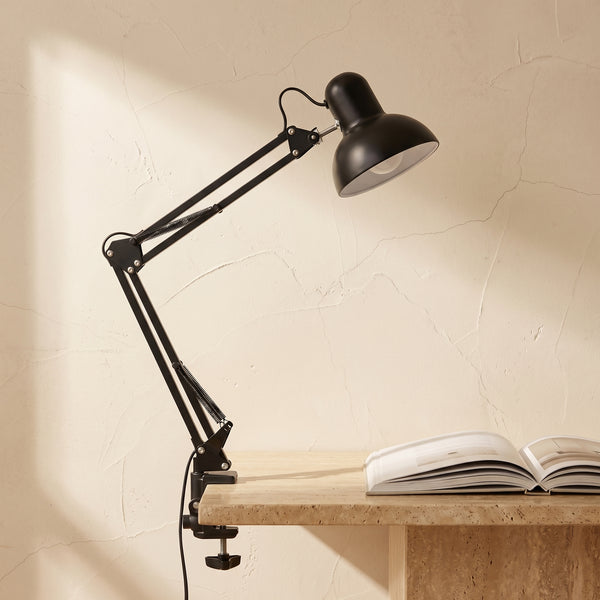 Retractable Long Arm Clip Table Lamp ABS 1-Light for Bedroom-Lighting > Table Lamps-casanuva-casanuva