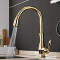 Retractable Stainless Steel Kitchen Faucet 360 Degree Swivel-Kitchen & Dining > Kitchen Faucets-casanuva-Gold-casanuva