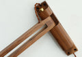 Retractable Walnut Wall Sconce with White Striped Glass Shade-Lighting > Wall Lights-casanuva-casanuva