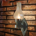 Retro Kerosene Wall Sconce Lamp 1-Light Design-Lighting > Wall Lights-casanuva-Clear Crackle Glass Shade-100V-120V-casanuva