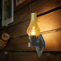 Retro Kerosene Wall Sconce Lamp 1-Light Design-Lighting > Wall Lights-casanuva-Tea Crackle Glass Shade-100V-120V-casanuva