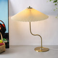 Retro Pleated Umbrella Table Lamp 1-Light Decorative Accent-Lighting > Table Lamps-casanuva-casanuva