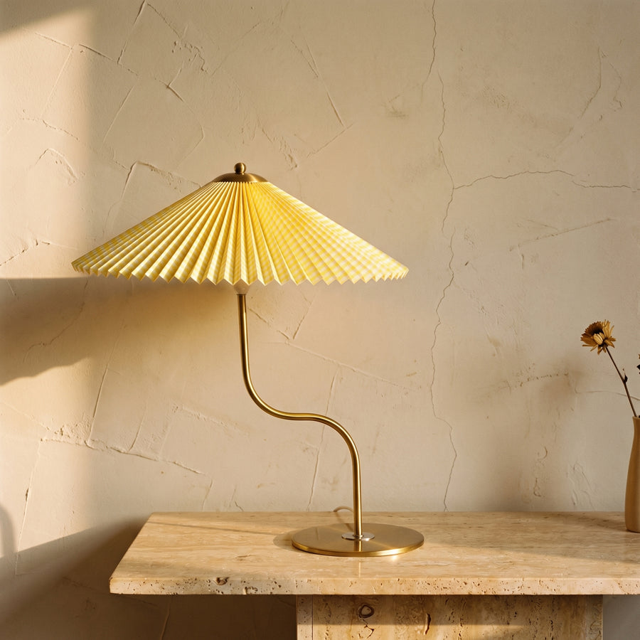 Retro Pleated Umbrella Table Lamp 1-Light Decorative Accent-Lighting > Table Lamps-casanuva-casanuva