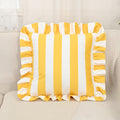 Retro Striped Ruffle Cushion Cover-Covers & Textiles > Cushion Covers-casanuva-Rose Ruffle-casanuva