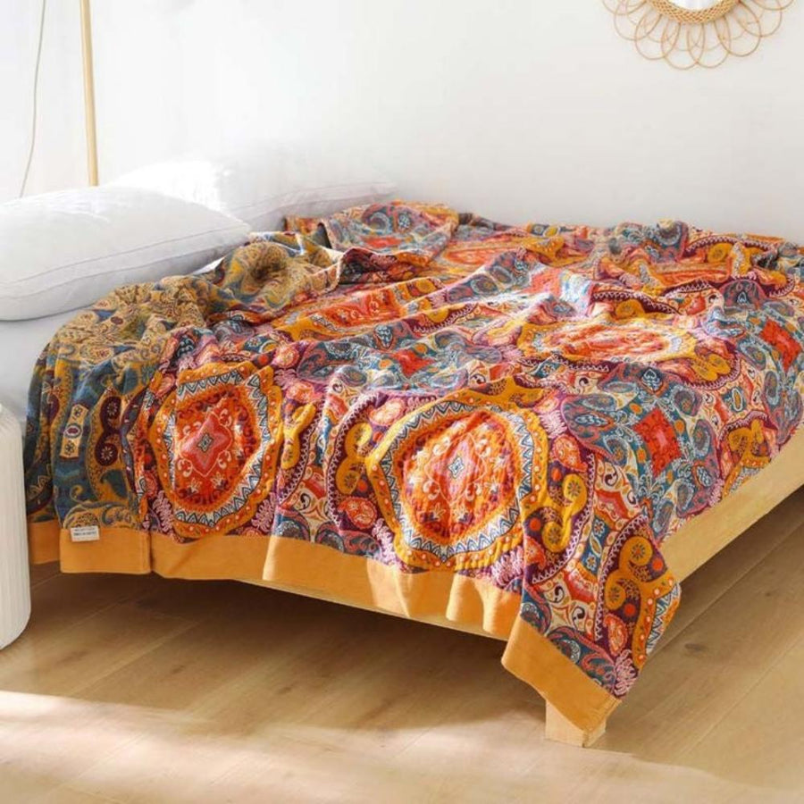 Reversible Boho Blanket-Bedding & Bath > Blankets-casanuva-casanuva