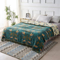 Reversible Cotton Scandinavian Bird Blanket-Bedding & Bath > Blankets-casanuva-casanuva