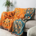 Reversible Marigold Throw Blanket-Bedding & Bath > Blankets-casanuva-casanuva