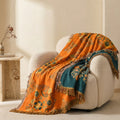 Reversible Marigold Throw Blanket-Bedding & Bath > Blankets-casanuva-casanuva