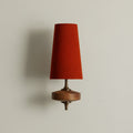 Rho Wall Lamp LED-Lighting > Wall Lights-casanuva-1 head 1 head 15cmx22cmx3-Walnut color & Red-casanuva