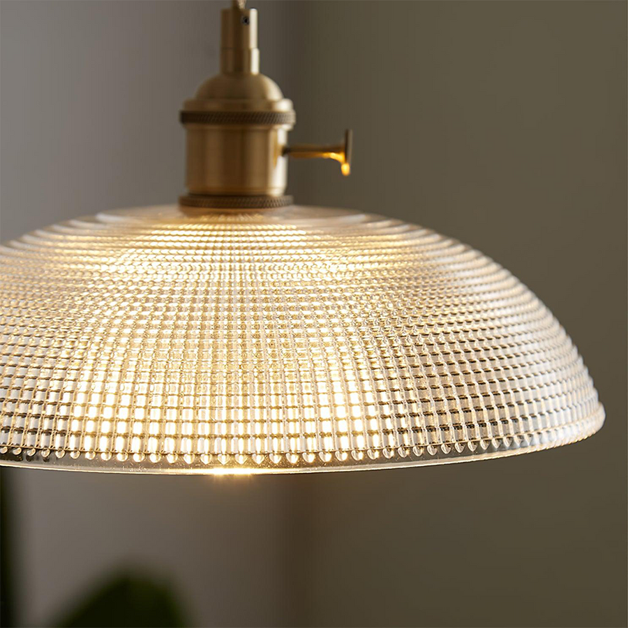Ribbed Glass Pendant Light Vintage Design-Lighting > Pendant Lights-casanuva-casanuva
