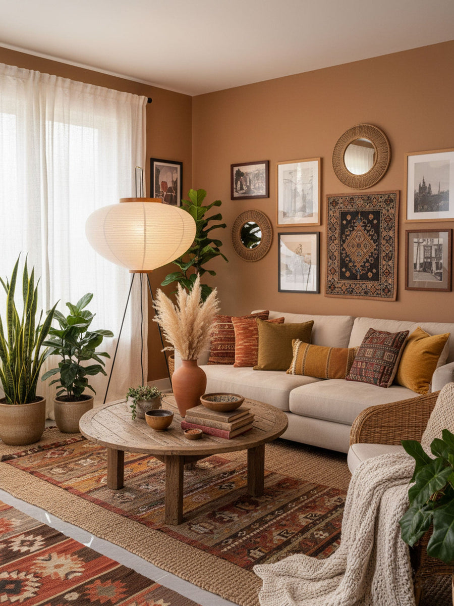 Rice Paper Floor Lamp with Soft Glow Lighting-Lighting > Floor Lamps-casanuva-casanuva