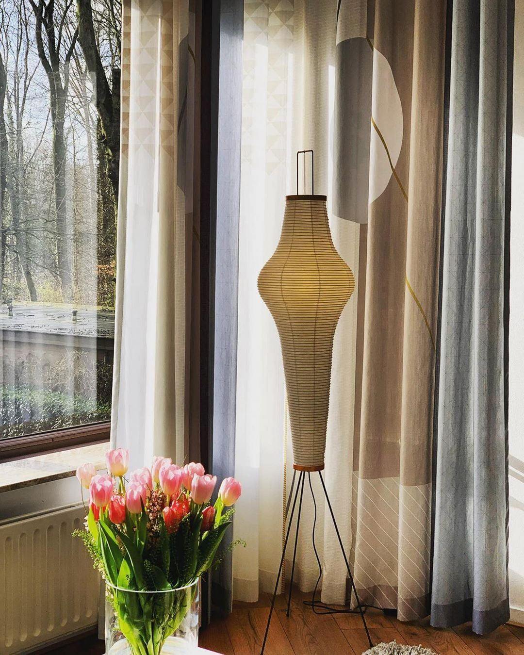 Rice Paper Floor Lamp with Soft Glow Lighting-Lighting > Floor Lamps-casanuva-casanuva