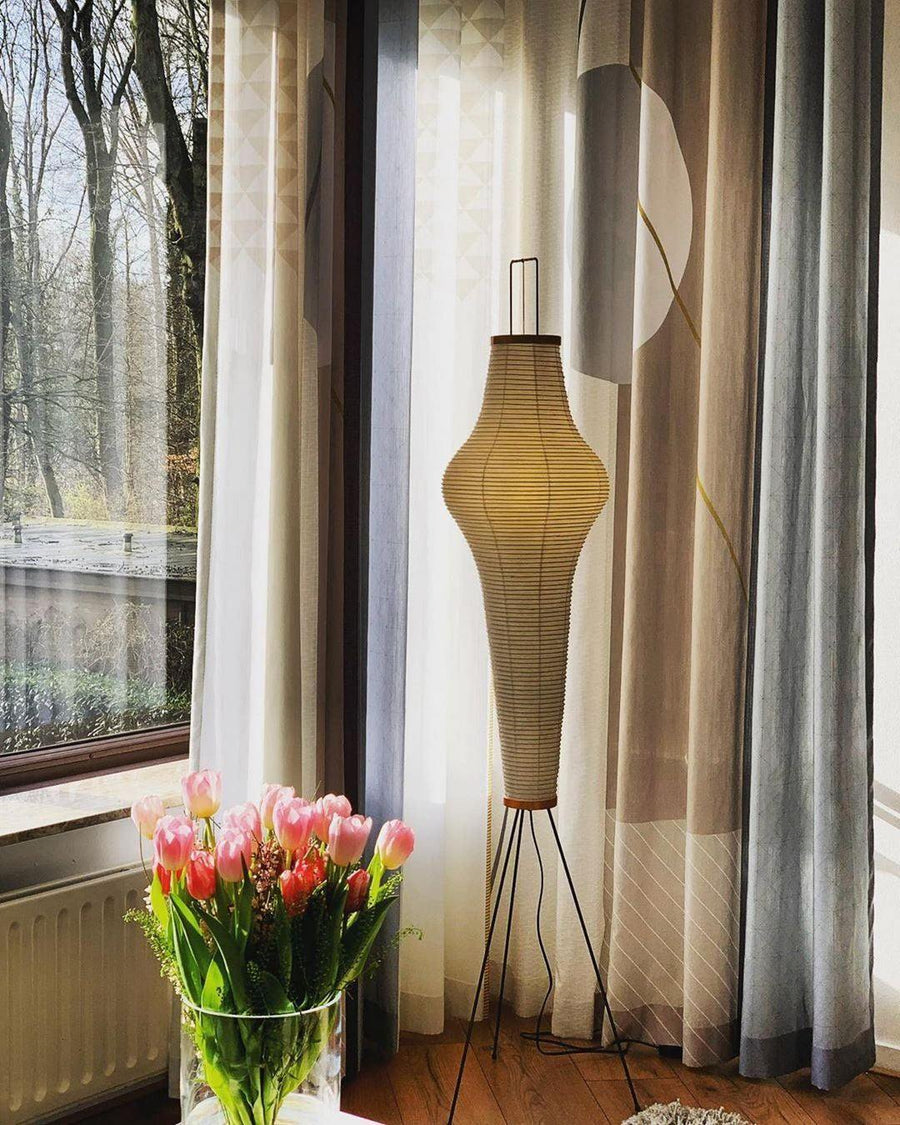 Rice Paper Floor Lamp with Soft Glow Lighting-Lighting > Floor Lamps-casanuva-casanuva