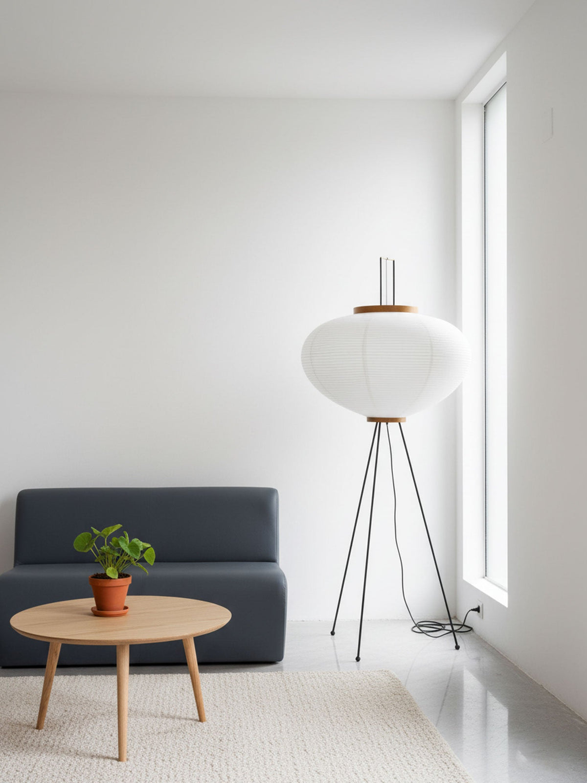 Rice Paper Floor Lamp with Soft Glow Lighting-Lighting > Floor Lamps-casanuva-casanuva