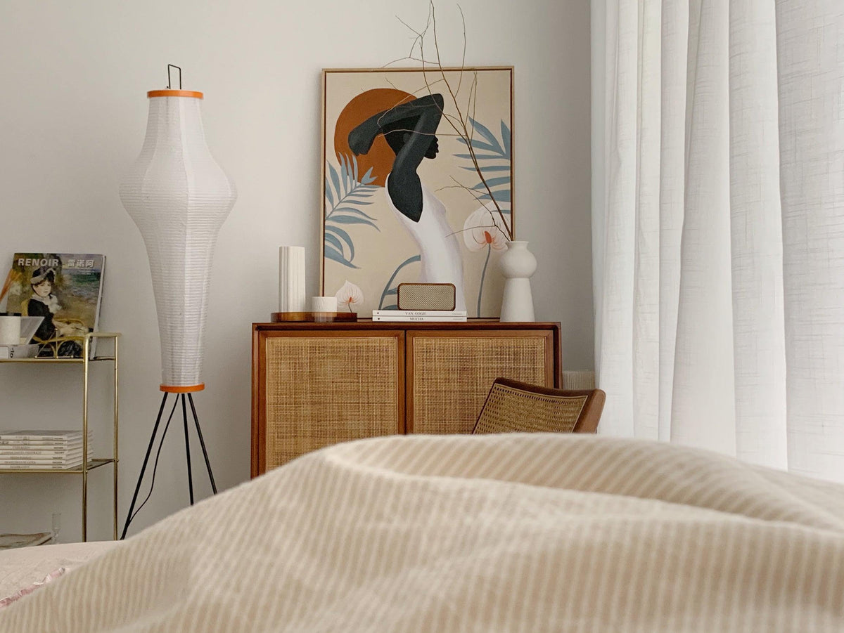 Rice Paper Floor Lamp with Soft Glow Lighting-Lighting > Floor Lamps-casanuva-casanuva