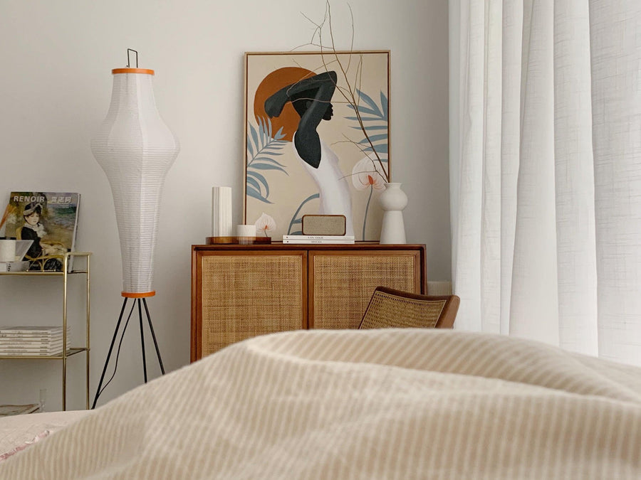 Rice Paper Floor Lamp with Soft Glow Lighting-Lighting > Floor Lamps-casanuva-casanuva