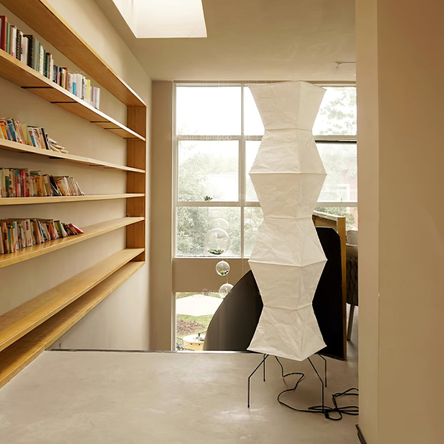 Rice Paper Floor Lamp with Soft Glow Lighting-Lighting > Floor Lamps-casanuva-casanuva