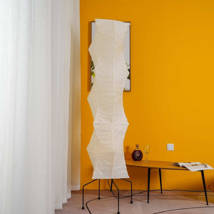 Rice Paper Floor Lamp with Soft Glow Lighting-Lighting > Floor Lamps-casanuva-casanuva