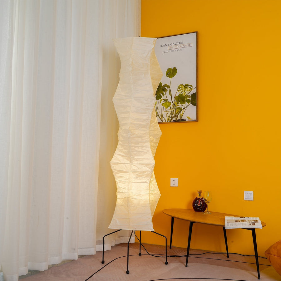 Rice Paper Floor Lamp with Soft Glow Lighting-Lighting > Floor Lamps-casanuva-casanuva