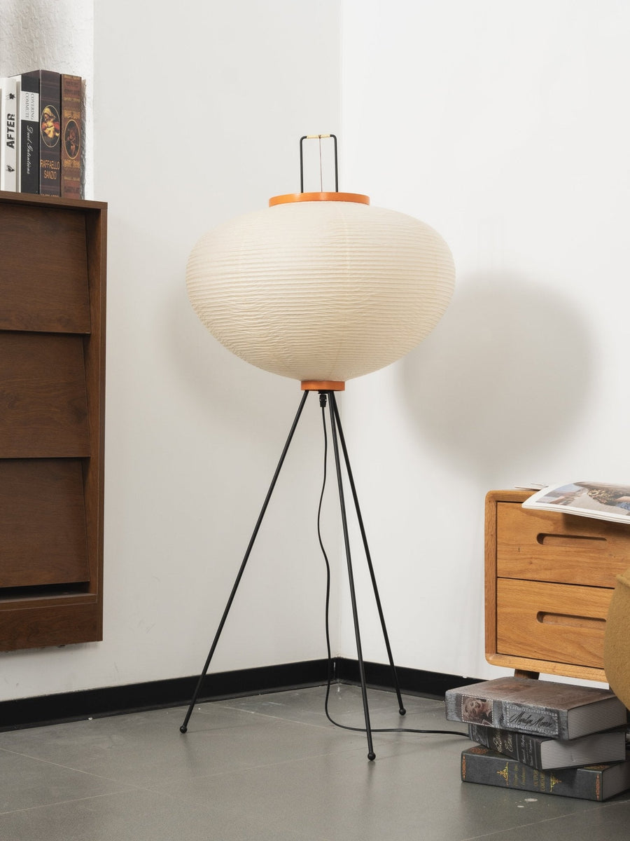 Rice Paper Floor Lamp with Soft Glow Lighting-Lighting > Floor Lamps-casanuva-casanuva