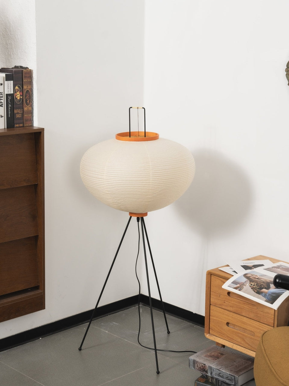Rice Paper Floor Lamp with Soft Glow Lighting-Lighting > Floor Lamps-casanuva-casanuva