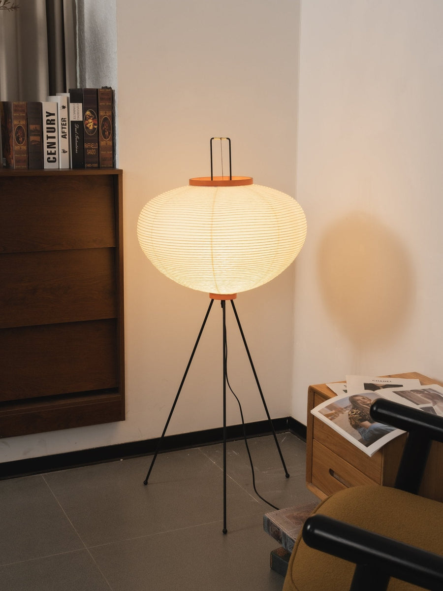 Rice Paper Floor Lamp with Soft Glow Lighting-Lighting > Floor Lamps-casanuva-casanuva