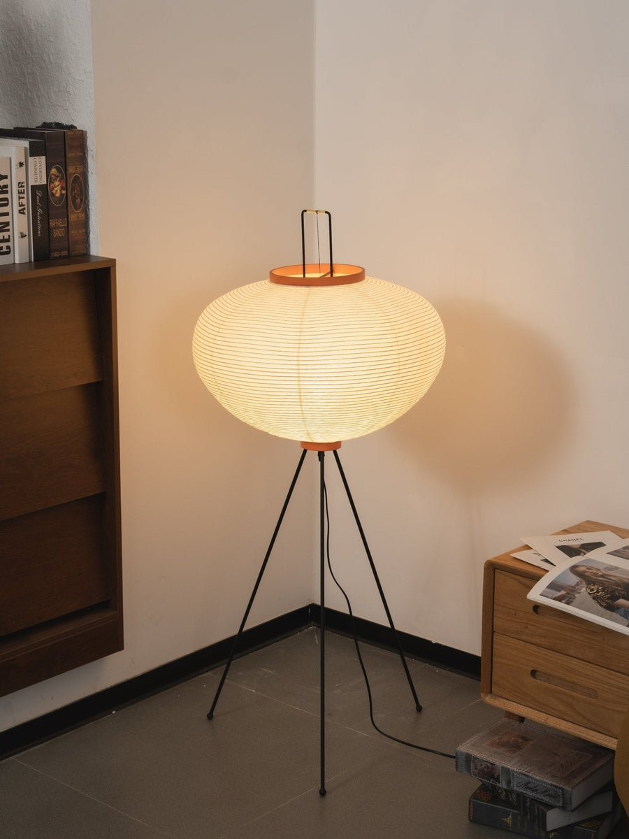 Rice Paper Floor Lamp with Soft Glow Lighting-Lighting > Floor Lamps-casanuva-casanuva